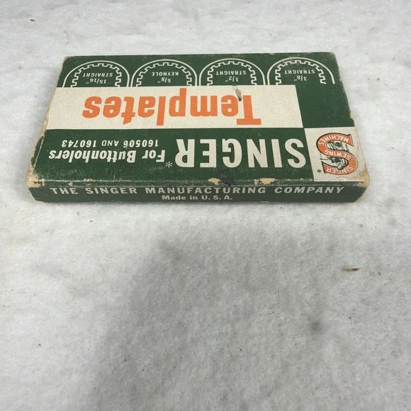 Vintage Singer Buttonholer Templates Set Part 160668 Complete w Box - Picture 3 of 8